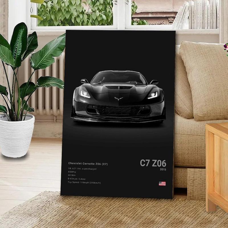 CRSTAL American Muscle Car Poster Sports Car Wall Art Racing Car Posters For Boys Bedroom Muscle Car Prints For Men Cave Office Decor Hanging Decor