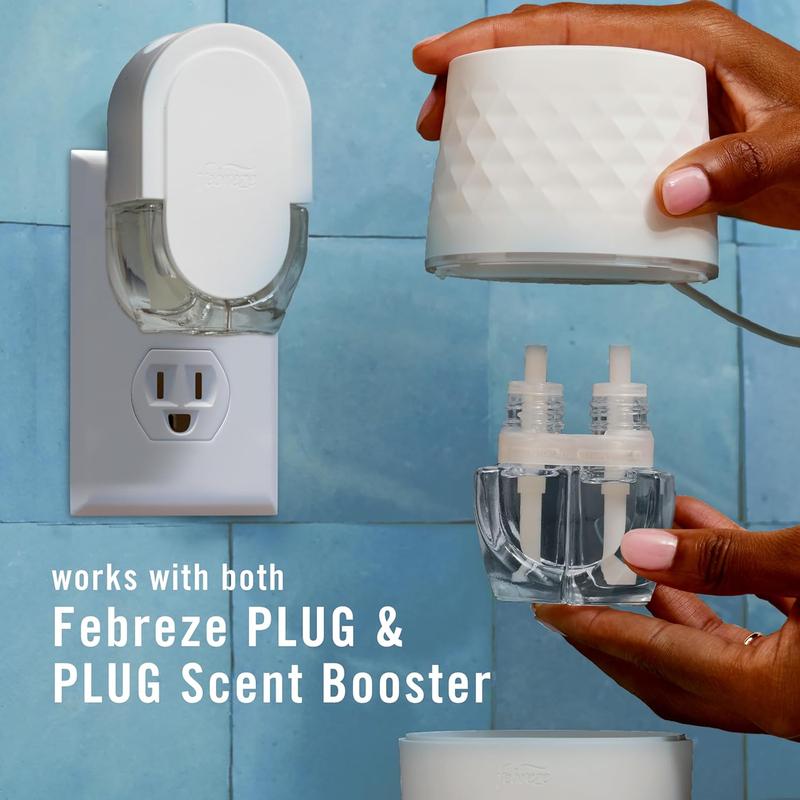 Febreze Plug Scent Booster - Oil Diffuser for Continuous Freshness, Compatible with Plug-In Refills