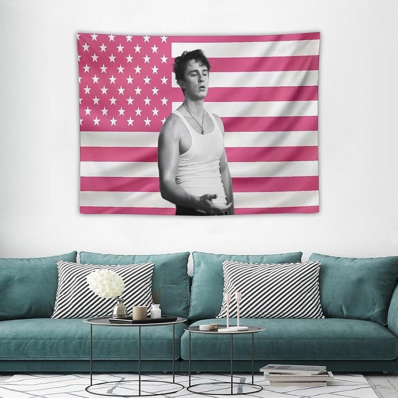 Drew American Stars Tapestry Rafe Stars Cameron Flag Tapestry Suitable for College Dormitory Bedroom Living Room Office Party Decoration Gift Starkey