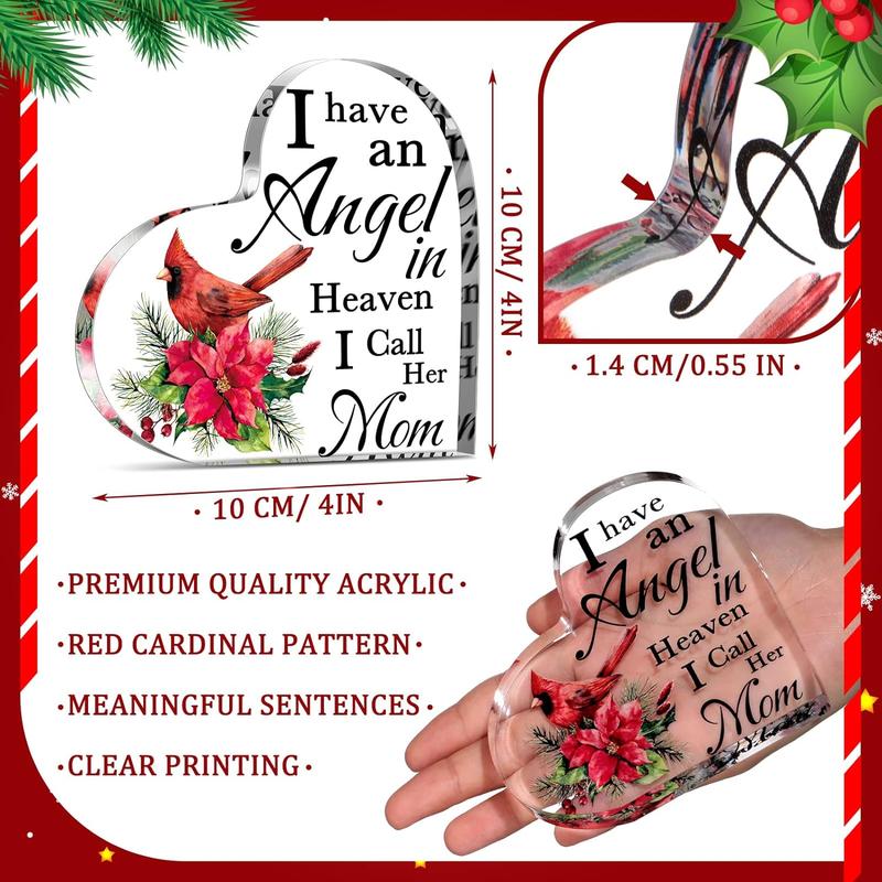 Red Cardinal Christmas Gifts Sympathy Bereavement Gift Mom in Heaven Christmas Memorial Gifts for Loss of Mom In Memory Gift Christmas in Heaven Remembrance Gifts