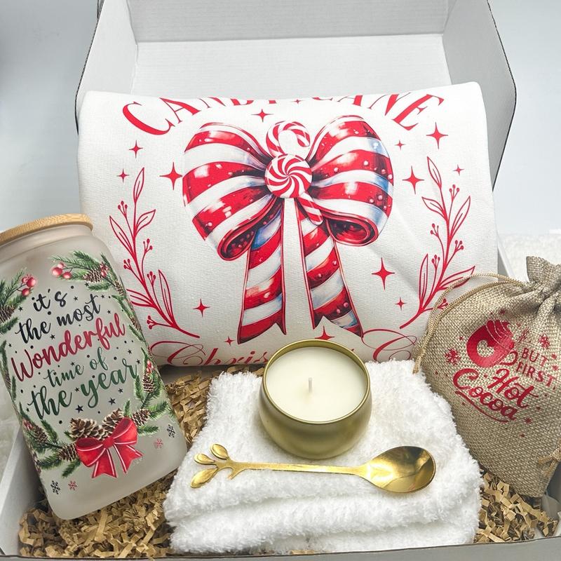 Christmas Gift Box Holiday Present Christmas Care Package Holiday Sweater Candy Cane Christmas Decor Holiday Sweatshirt Christmas Cup Hot Cocoa Santa Claus Sweatshirt Christmas Gift Best Friend Gift Box Sister Present Girlfriend Gift Box