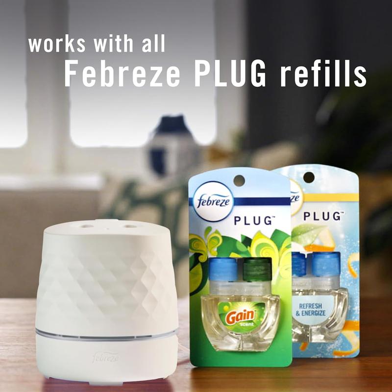 Febreze Plug Scent Booster - Oil Diffuser for Continuous Freshness, Compatible with Plug-In Refills