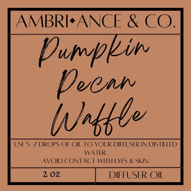 Pumpkin Pecan Waffle Scented Diffuser Oil 2oz. Ambri-ance Product. non-Toxic Home Fragrance