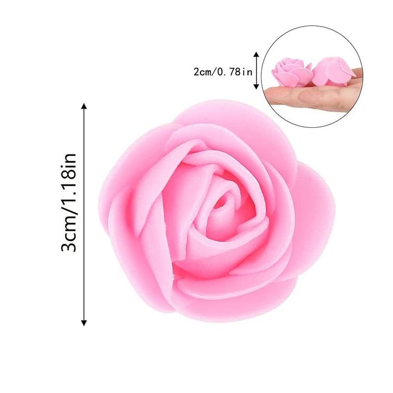 Artificial Foam Rose Head, 500pcs Simulation Foam Rose Flower, Fake Flower Head for DIY Craft, Home Decor Supplies