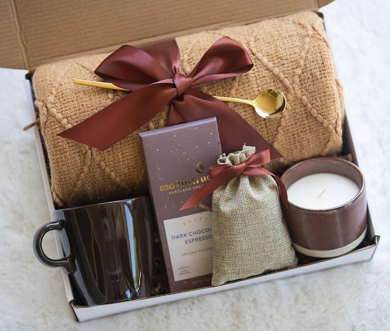 Christmas Gift Box, Gift Box for Him Coffee Lover Gift Appreciation Gift Thank you gift Cozy Gift Self Care Box For Women, Care Package for Her Gift Box For Her