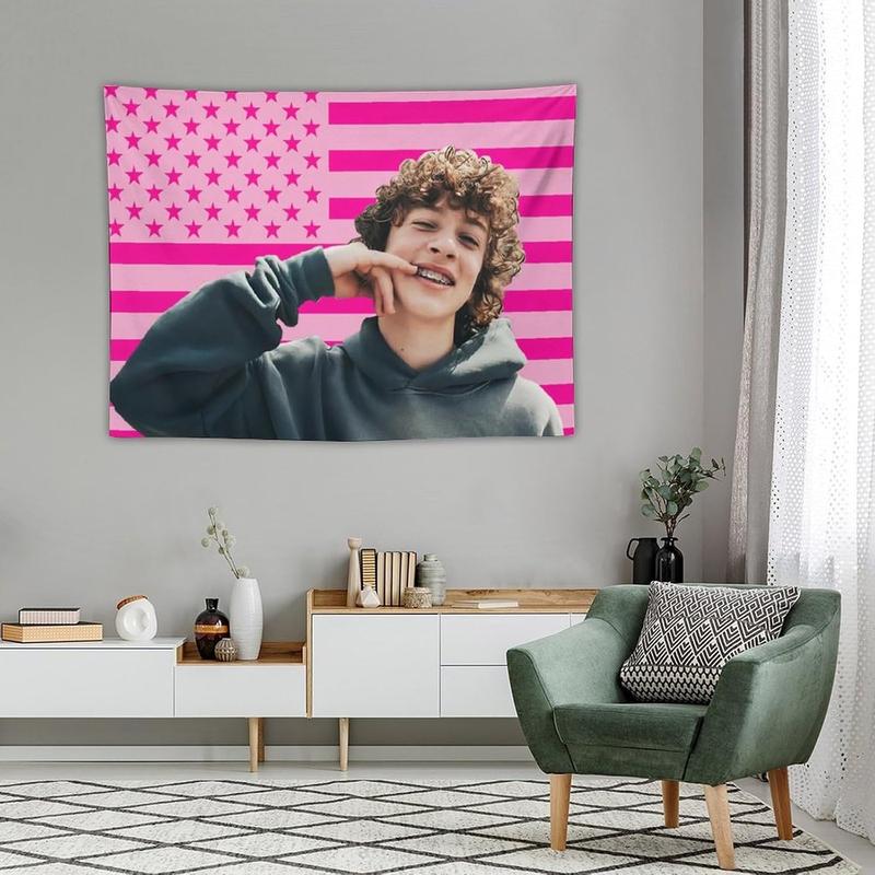 Nelson Celebrity and Decorations Stuff American Pink Flags Wall Funny Tapestry Hanging Neumann Merch for Dorm Bedroom Decorative