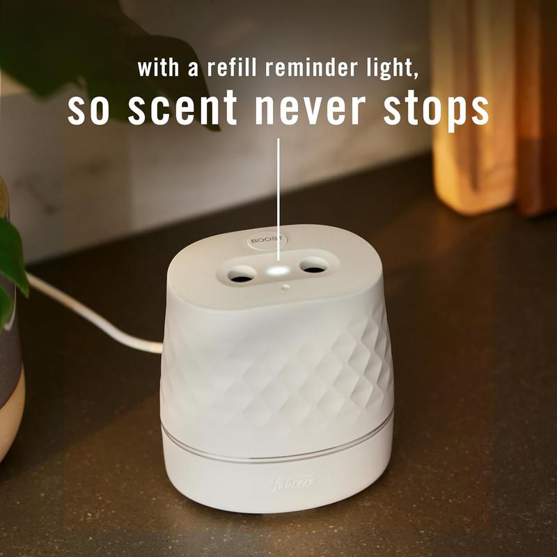 Febreze Plug Scent Booster - Oil Diffuser for Continuous Freshness, Compatible with Plug-In Refills