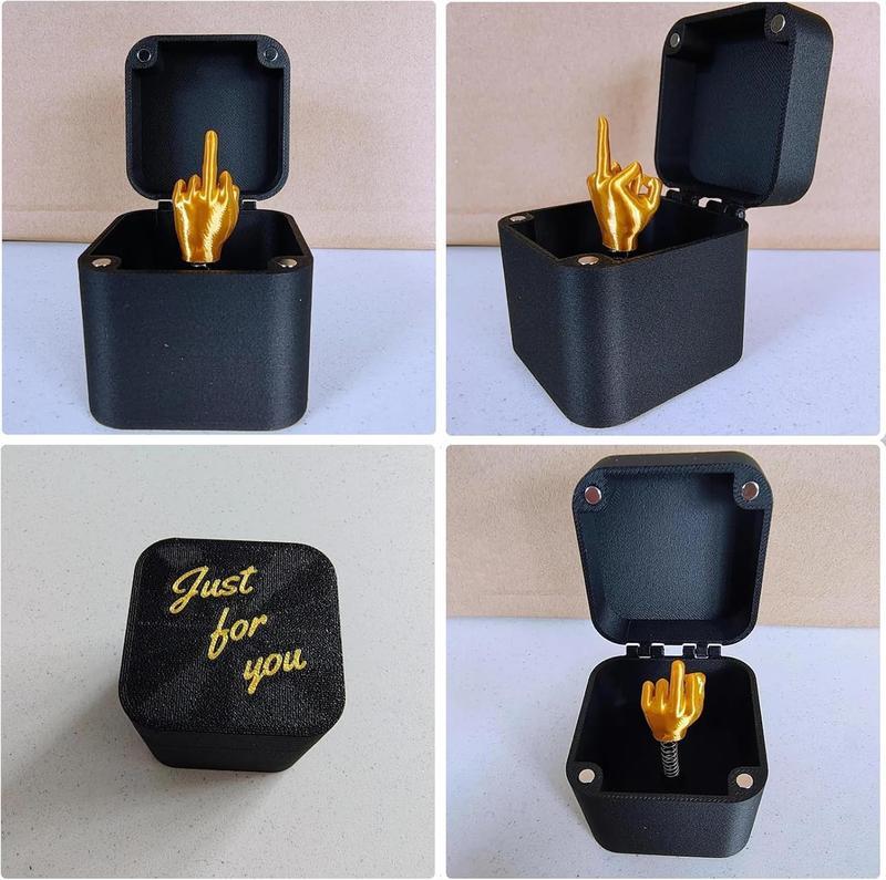 Funny Christmas Gift, 1 Count Creative Surprise Finger Gesture Design Gift Box, Surprise Gift for Friends & Family