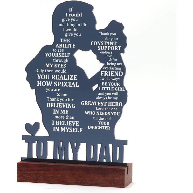 Dad for Fathers Day from, Birthday  for Dad from , Fathers Day Sign  for Dad from, Acrylic Hug Sign