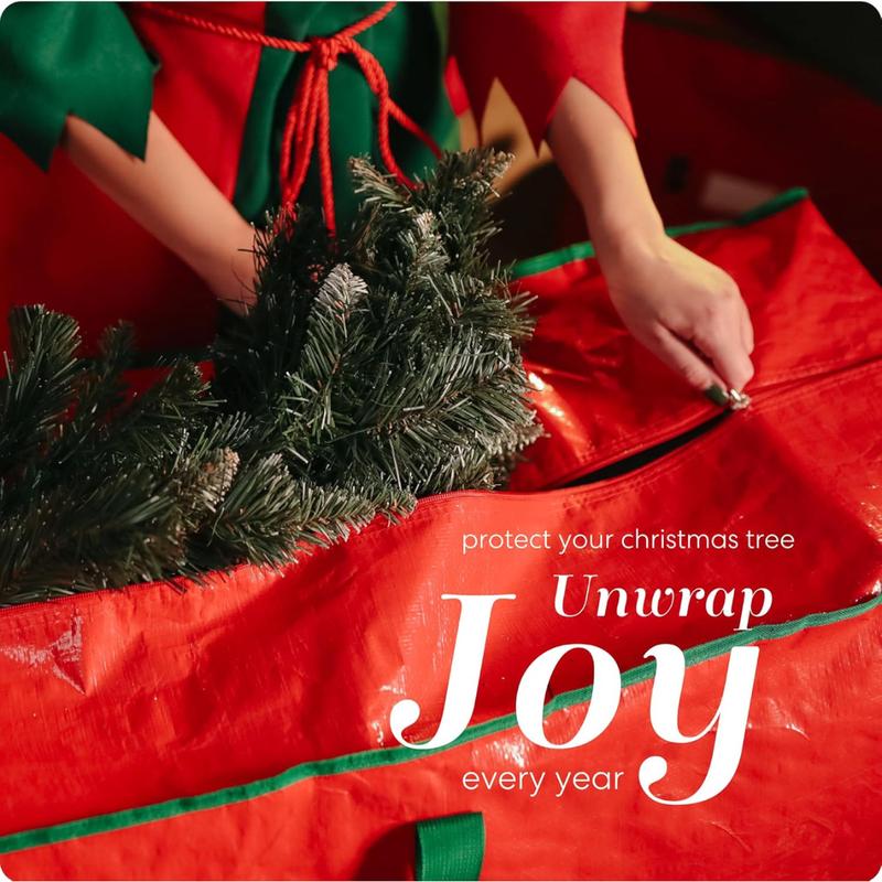 Christmas Tree Storage Bag | Stores 7.5 Foot Artificial Holiday Tree | Durable Waterproof Material, Zippered Bag | Organizer Room Thanksgiving Gift