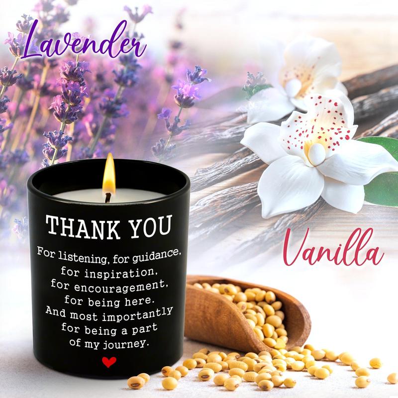 Thank You Gifts for Women, Teacher - Christmas, Birthday Gifts for Mom, Dad, Teacher Appreciation Gifts, Inspirational Gifts for Friends, Boss, Coworker - Vanilla Lavender Scented Candle 10oz Decor Room