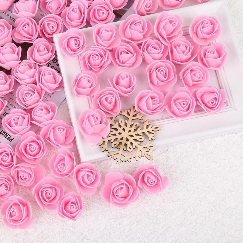 Artificial Foam Rose Head, 500pcs Simulation Foam Rose Flower, Fake Flower Head for DIY Craft, Home Decor Supplies