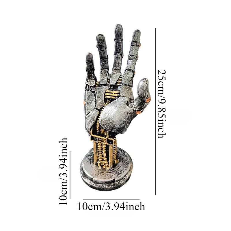 Mechanical Hand Design Resin Ornament, 2 Counts Creative Game Controller Sundries Storage Holder Desktop Decoration, Home Organizer for Living Room Bedroom Office Dormitory