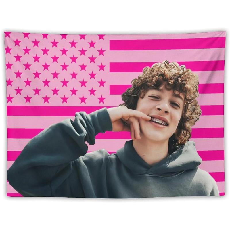 Nelson Celebrity and Decorations Stuff American Pink Flags Wall Funny Tapestry Hanging Neumann Merch for Dorm Bedroom Decorative