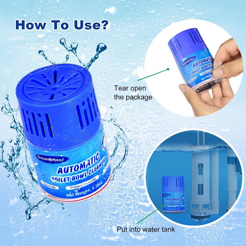 Premium Automatic Toilet Bowl Cleaner Easy-To-Use Long-Lasting Bathroom Toilet Tank Cleaner in Large-capacity Bottles Up to 9 Months Capacity Powerful Cleaning