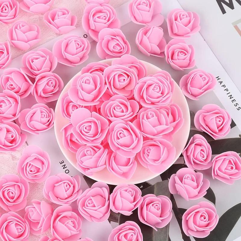 Artificial Foam Rose Head, 500pcs Simulation Foam Rose Flower, Fake Flower Head for DIY Craft, Home Decor Supplies