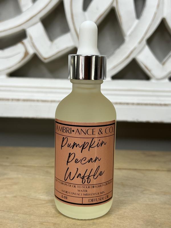 Pumpkin Pecan Waffle Scented Diffuser Oil 2oz. Ambri-ance Product. non-Toxic Home Fragrance