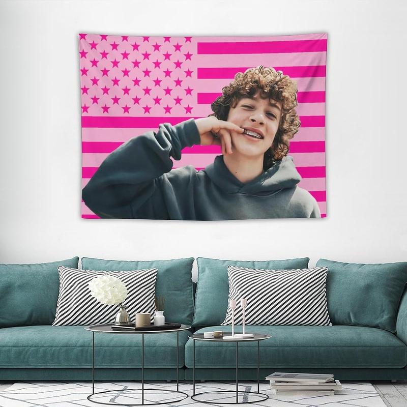 Nelson Celebrity and Decorations Stuff American Pink Flags Wall Funny Tapestry Hanging Neumann Merch for Dorm Bedroom Decorative