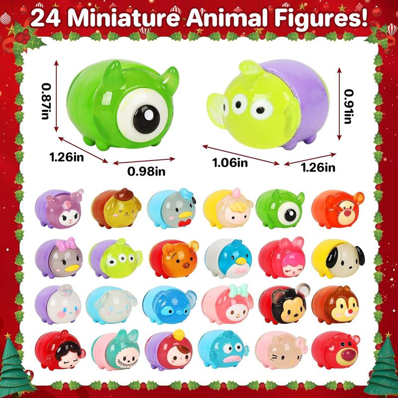 Christmas Advent Calendar 2024 Holiday Countdown Calendars Xmas Surprises, with 24 Collectible Figures Party Favors for Boys Girls Kids 24 Exclusive Items Christmas Vacation Gifts Decor