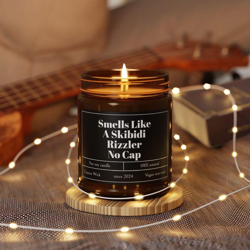 Smells like A Skibidi Rizzler Candle, Teen Slang Gift, Gen Alpha Candle, teen lingo, funny teen gift, gag gift, Scented Soy Candle