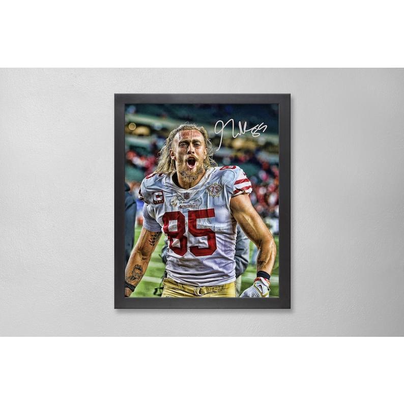 George Kittle San Francisco 49ersPoster Art Autographed NFL 