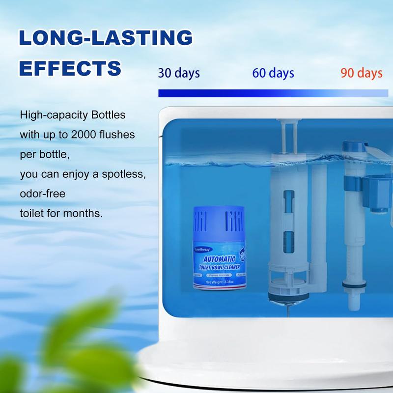 Premium Automatic Toilet Bowl Cleaner Easy-To-Use Long-Lasting Bathroom Toilet Tank Cleaner in Large-capacity Bottles Up to 9 Months Capacity Powerful Cleaning