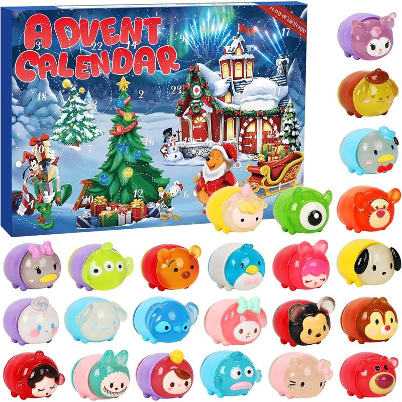 Christmas Advent Calendar 2024 Holiday Countdown Calendars Xmas Surprises, with 24 Collectible Figures Party Favors for Boys Girls Kids 24 Exclusive Items Christmas Vacation Gifts Decor