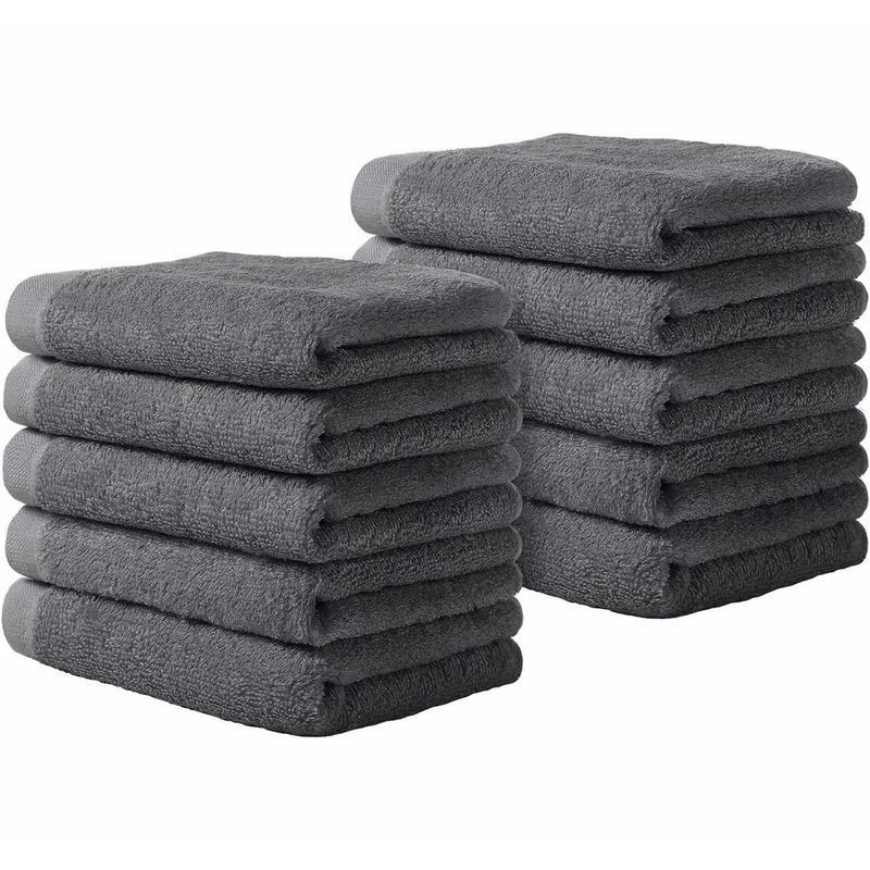 10 pack luxury washcloths towel set-10 ''x 10''! Ideal for hotels, hotels and more. Multi-purpose fingertip towels & face cloths.