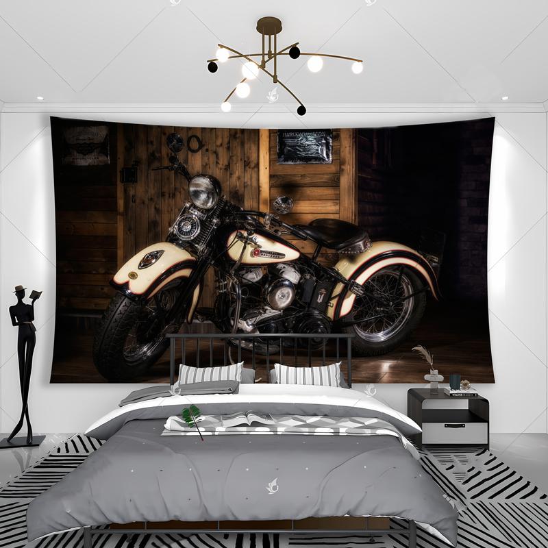 Wild West Motorcycle Tapestry Banner Flags Cool Sports And Travel Style Room Wall Hanging Decoration tapestry for bedroom Table