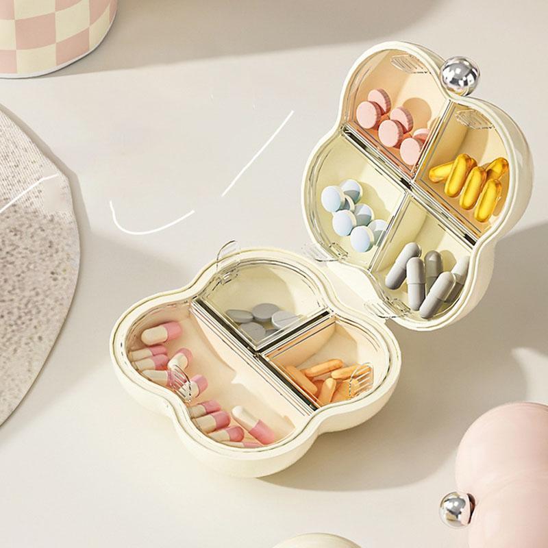 Portable Pill Storage Box, 1 Count Multi-grid Pill Organizer, Dustproof Pill Storage Box for Travel & Daily Use, Home Accessories