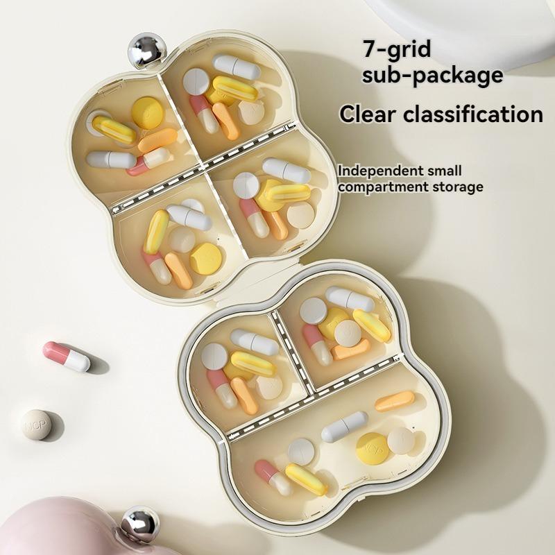 Portable Pill Storage Box, 1 Count Multi-grid Pill Organizer, Dustproof Pill Storage Box for Travel & Daily Use, Home Accessories