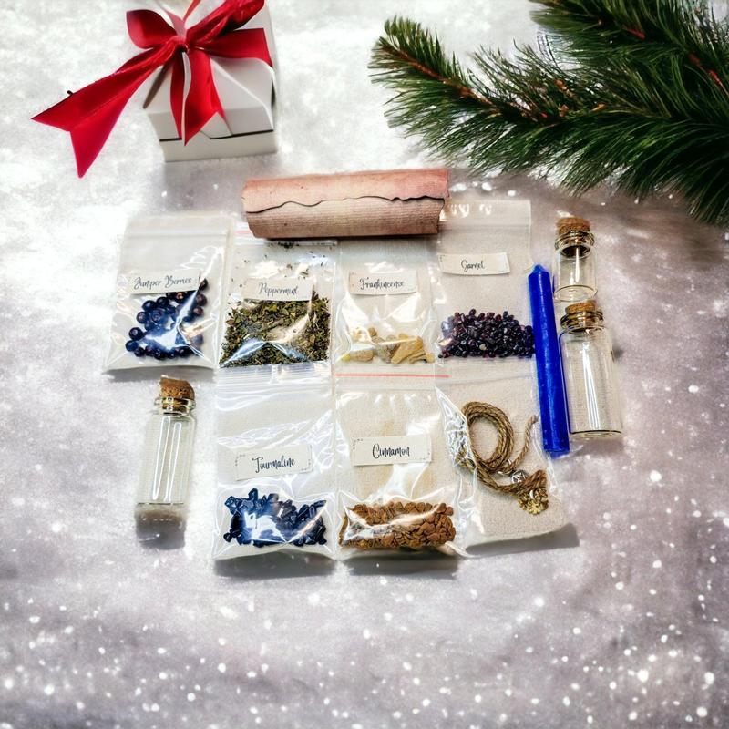 Winter Solstice and Yule Spell Jar Kit - Deluxe and Gift Set Editions