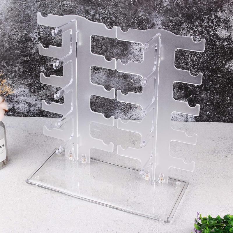 2 Row Sunglasses Rack Holder Glasses Display Stand Transparent