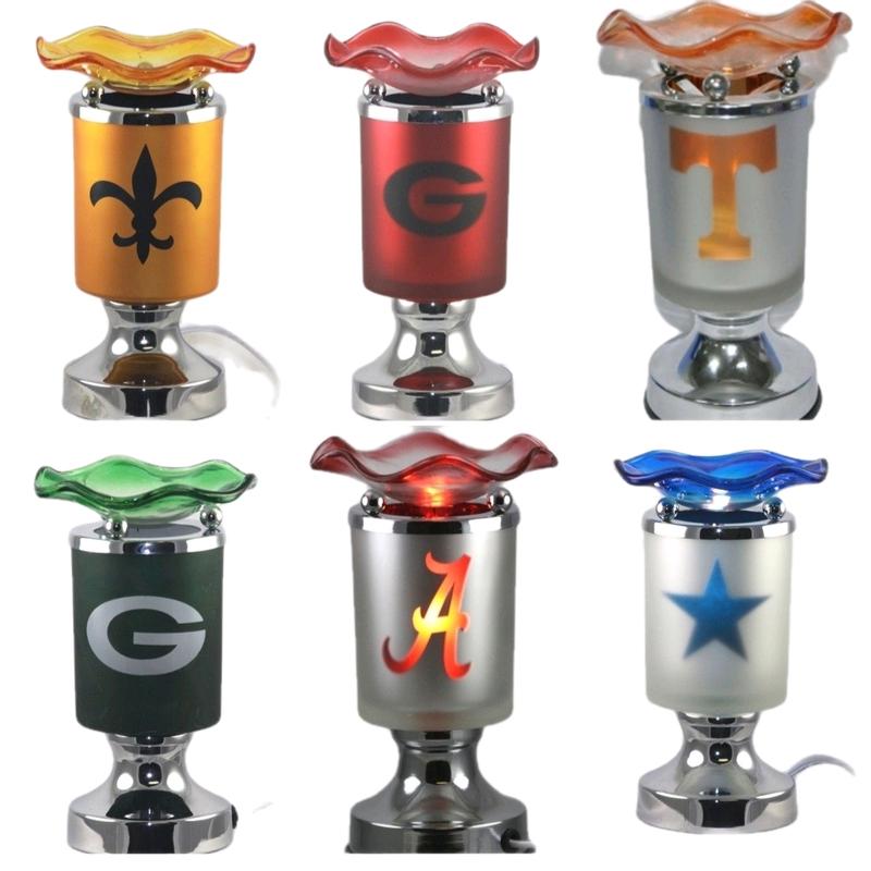 Sports Inspired Electric Touch Fragrance Burner! Tart & Wax Warmer! Bulldogs! New Orleans Saints! Alabama