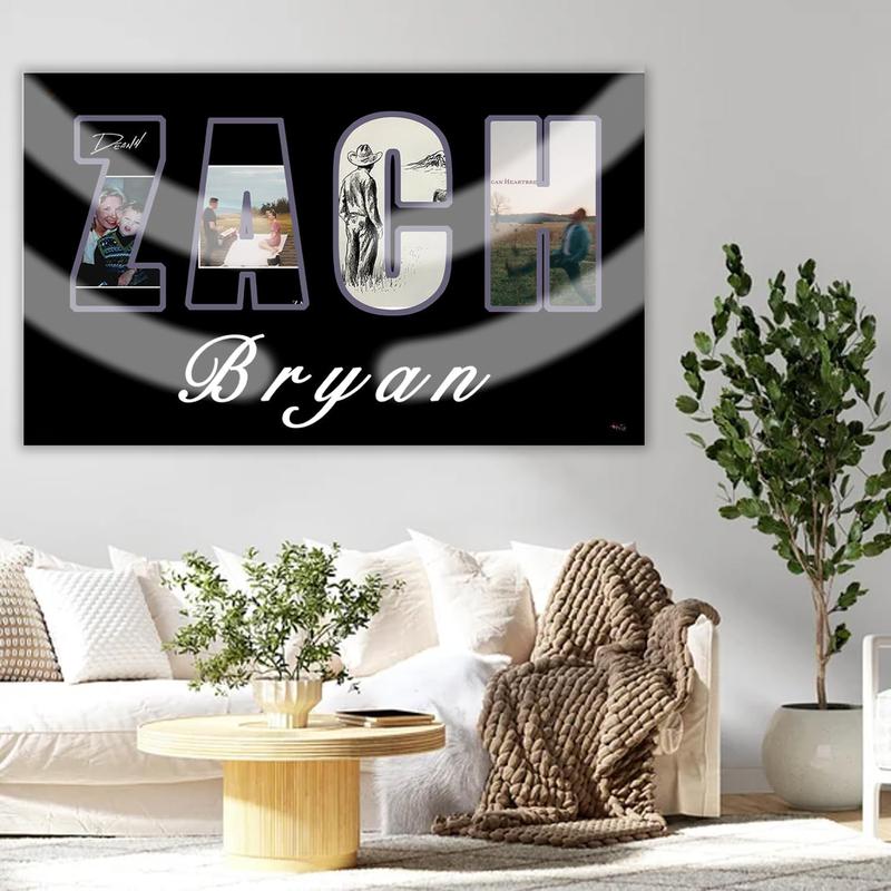 Zach Flag Zach Tapestry, Country Music Inspirational Zach PosterGrommets Home Zach Banner Flags for Dorm Wall Party Outside Decor