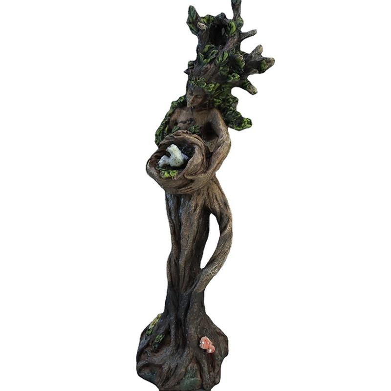 Forest Goddess Statue Nature Queen Resin Sculpture Creative Desktop Ornaments Garden Decoration Simulation Figure Artifact