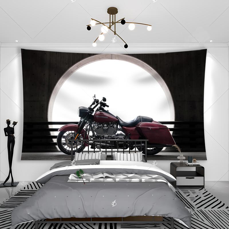 Wild West Motorcycle Tapestry Banner Flags Cool Sports And Travel Style Room Wall Hanging Decoration tapestry for bedroom Table