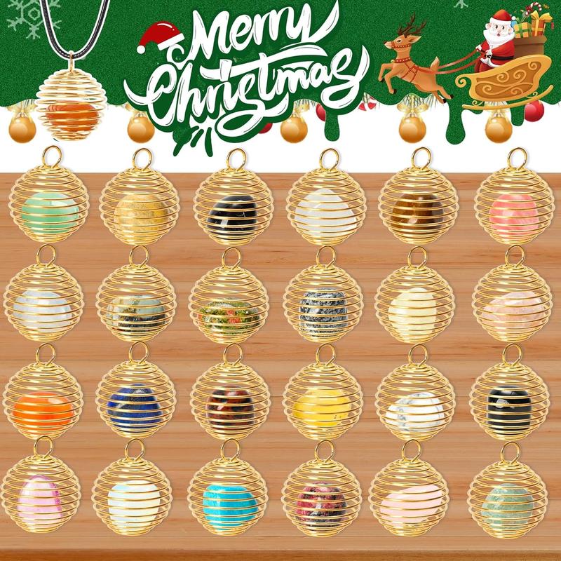 [BUY NOWWWW] 2024 Christmas Advent Calendar Gemstone - 24pcs Crystals and Healing Stones Kit with Holder Storage Bag - Christmas Countdown Rock Collection for Adults Teens Girls Boys Kids