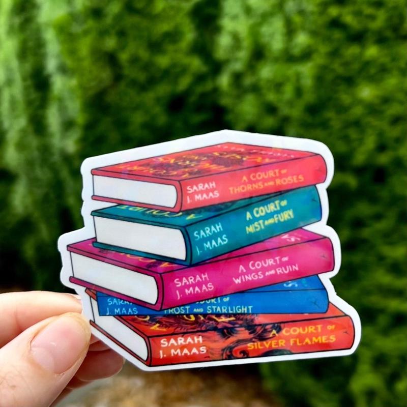 A Court of Thorns and Roses Paperback Bookstack Sticker Decor Decorative