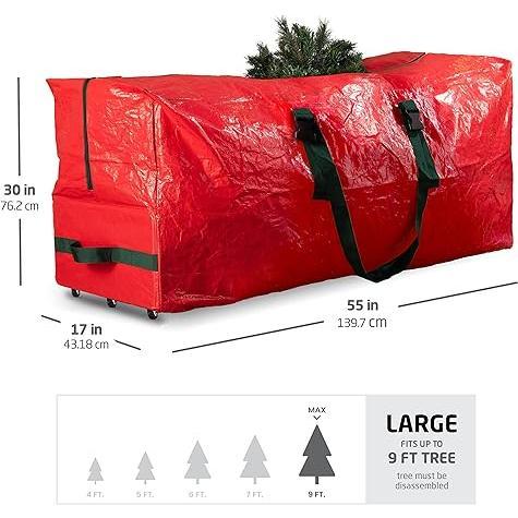 Christmas Tree Storage Rolling Bag 9 Ft Container Waterproof