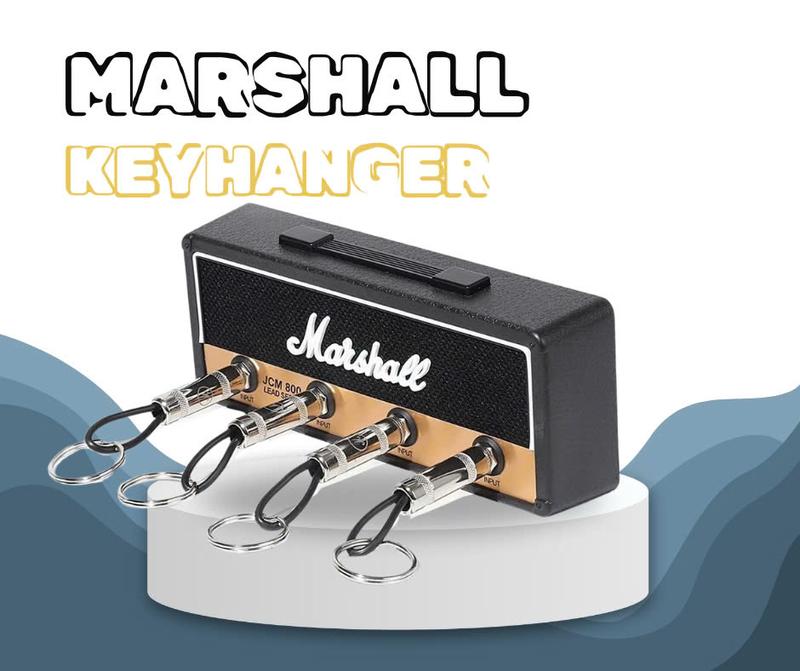 Marshall Vintage Guitar-Inspired Key Holder - Wall-Mounted Key Rack for Home Decor with Realistic Amp Design