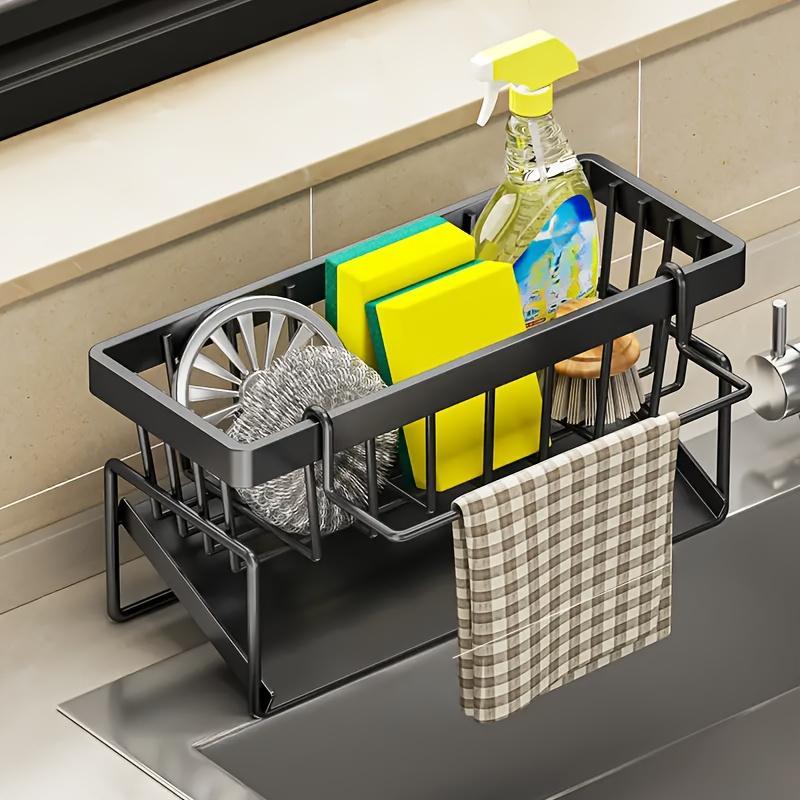 Kitchen Sink Organizer, Space Saving Sponge Soap Brush Cloth Storage Rack, Kitchen Sink Storage Rack, Kitchen Organizer