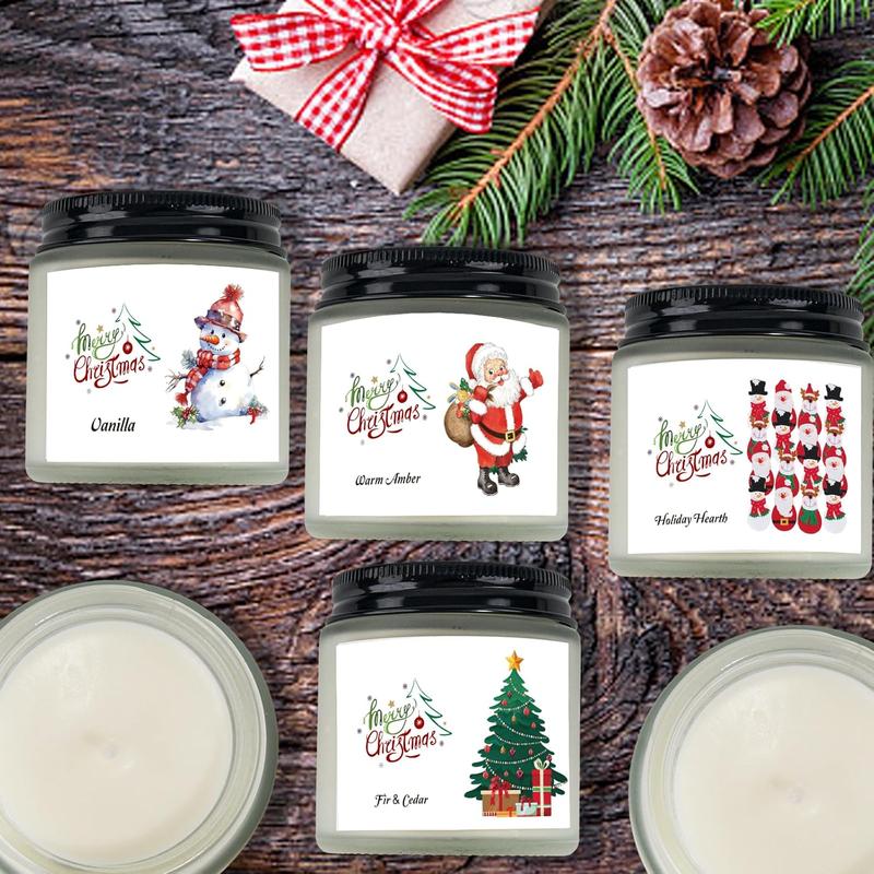 6 Pack Christmas Candles Set, Christmas Candles for Home Scented, Winter Holiday Scented Candles, Natural Soy Wax Jar Aromatherapy Candle, Christmas Candle Gifts Stocking Stuffers for Women Men Adult,Scented, Set for Stress Relief | MeditationYoga | SPA |