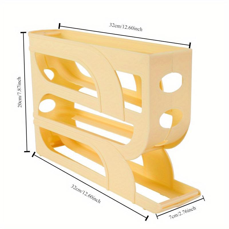 Plastic Egg Tray, 4-layer Egg Storage Box, Egg Holder for Refrigerator, Kitchen Egg Storage Box, Refrigerator Egg Organizer for Home