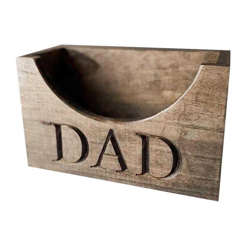 Wooden Dad Hat Holder Box Hat Display Stand from Wife Baseball Hat Storage Rack Cap Organizer for Boyfriend Decor Gift Room Shelf