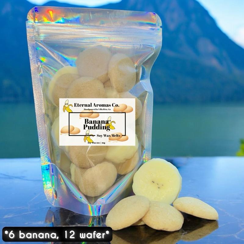 Banana Pudding Wax Melts | Vanilla Wafer Wax Melts | Banana Wax Melts | Soy Wax Melts | Candle Decor Decoration Freshener autumn aromas homefragranceproducts nontoxic