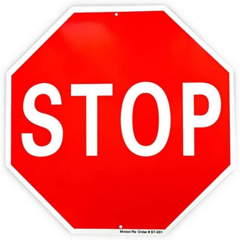 Stop Sign, Street Traffic Warning Reflective Signs, 12