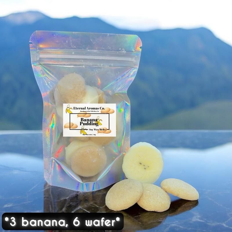 Banana Pudding Wax Melts | Vanilla Wafer Wax Melts | Banana Wax Melts | Soy Wax Melts | Candle Decor Decoration Freshener autumn aromas homefragranceproducts nontoxic