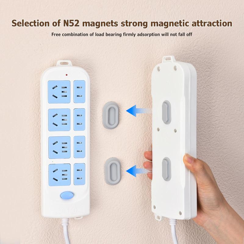 Magnetic Remote Control Holder, 3 Counts Self-adhesive Wall Mounted Storage Bracket, Remote Control Holder for Remote Controls Chargers