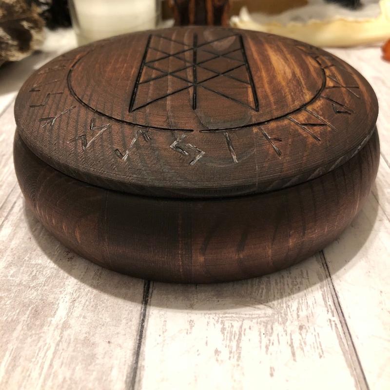 Web of Wyrd Rune Box w  or without Runes Elder Futhark Norse Pagan Viking Heathen Nordic Norns Handmade Odin